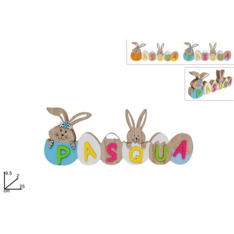 SCRITTA BUONA PASQUA CON CONIG